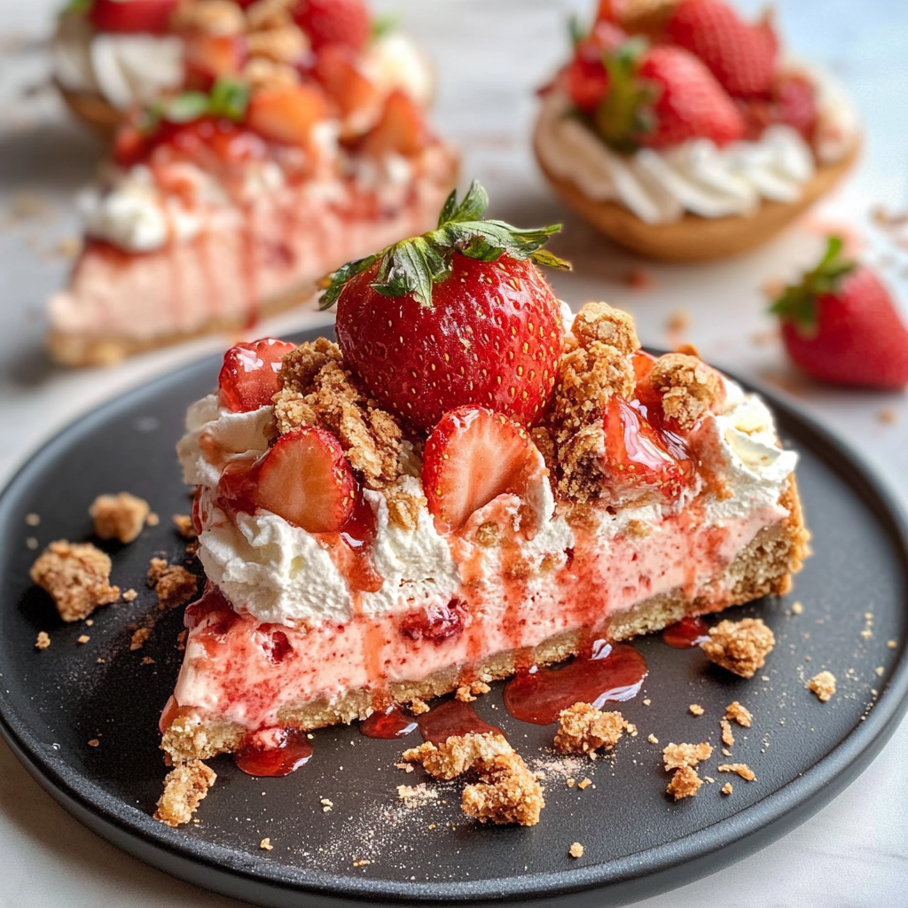Strawberry Crunch Cheesecake Cones Recipe