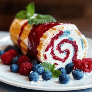 4th of July Cake Roll