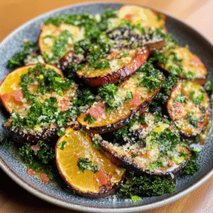 Charred Kale with Citrus & Green Tahini
