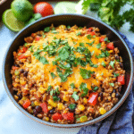 Cheesy Taco Rice Skillet Dinner Recipe