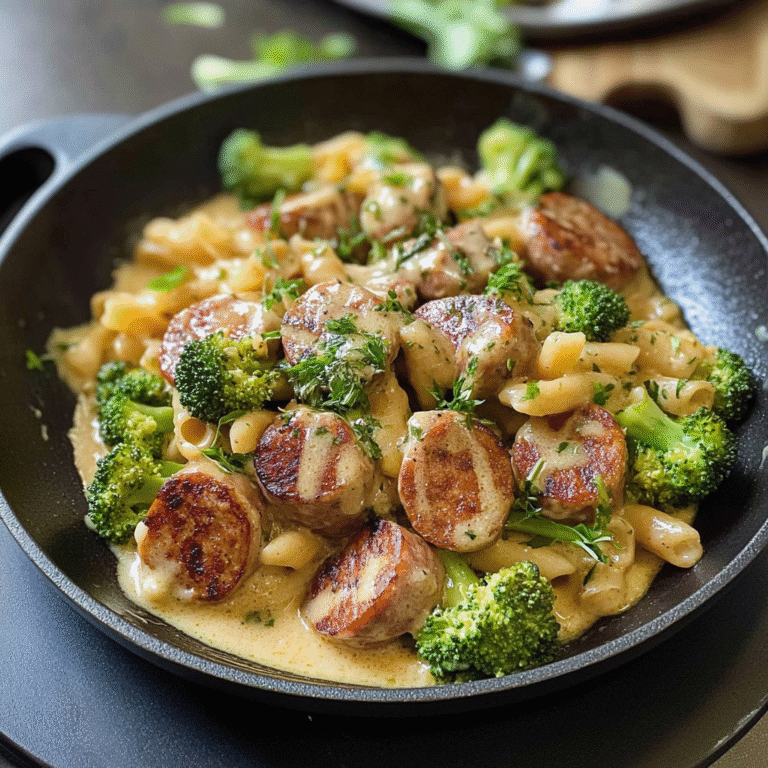 Creamy Kielbasa and Broccoli Skillet Recipe