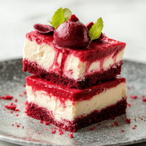 Fourth of July Red Velvet Cheesecake Bars