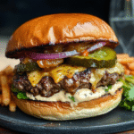 Zesty Jalapeno Swiss Burgers