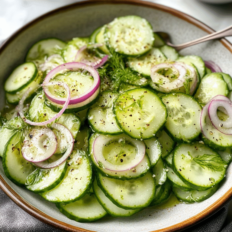 Low-Carb Cucumber Salad with Apple Cider Vinegar