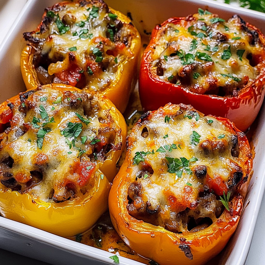 Mushroom Stuffed Bell Peppers Recipe