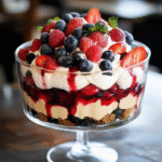 Oreo Trifle with Blueberries & Strawberries