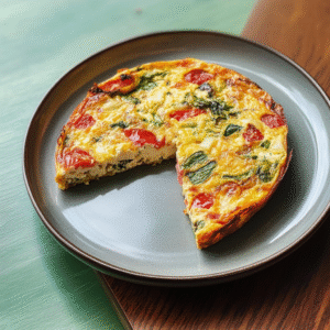 Quinoa Frittata with Roasted Red Peppers