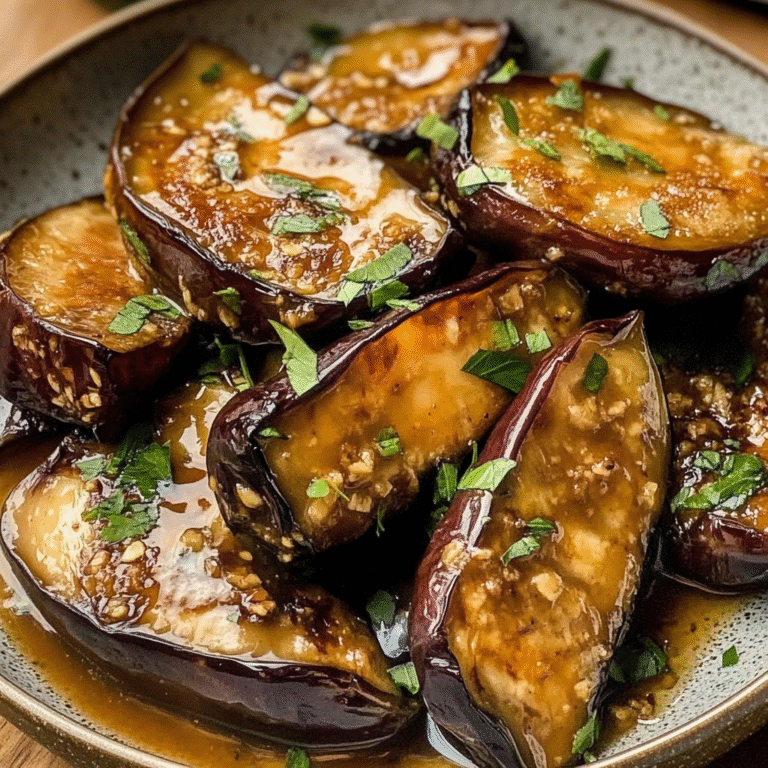 Sticky Garlic Eggplant Recipe