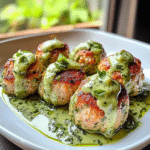 Baked Salmon Meatballs with Avocado Sauce Recipe
