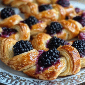 Blackberry Goat Cheese Puff Pastry Twists
