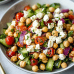 Delicious Mediterranean Chickpea Feta Salad