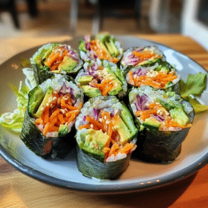 Detox Rainbow Roll-Ups with Peanut Sauce Recipe