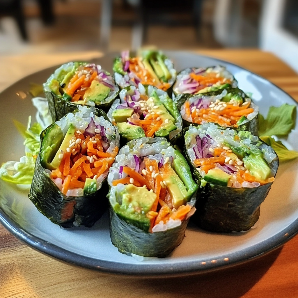 Detox Rainbow Roll-Ups with Peanut Sauce Recipe