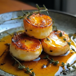 Fried Goat Cheese with Tarragon and Honey