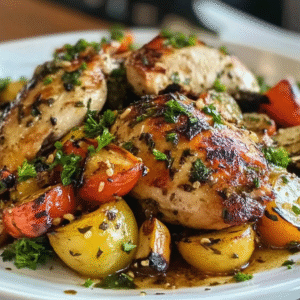 Garlic Herb Roasted Chicken with Vegetables Recipe