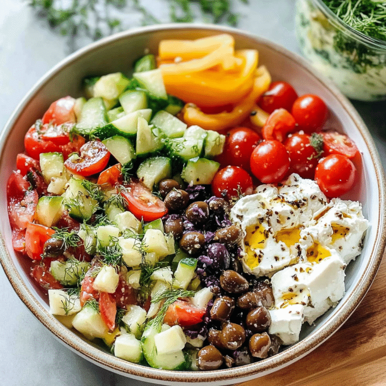 Lentil Greek Salad with Dill Sauce Recipe