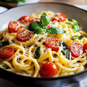 Pasta with Zucchini and Tomatoes Recipe