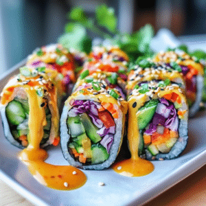 Colorful Rainbow Veggie Rolls