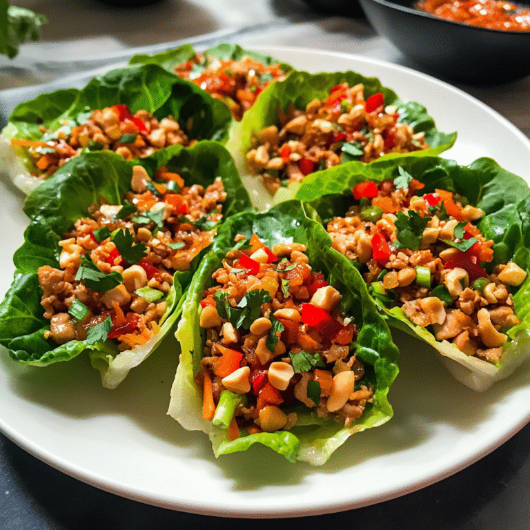 Thai Chicken Lettuce Wraps