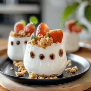 Ghostly Yogurt Parfaits
