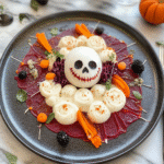 Halloween Mozzarella Skulls