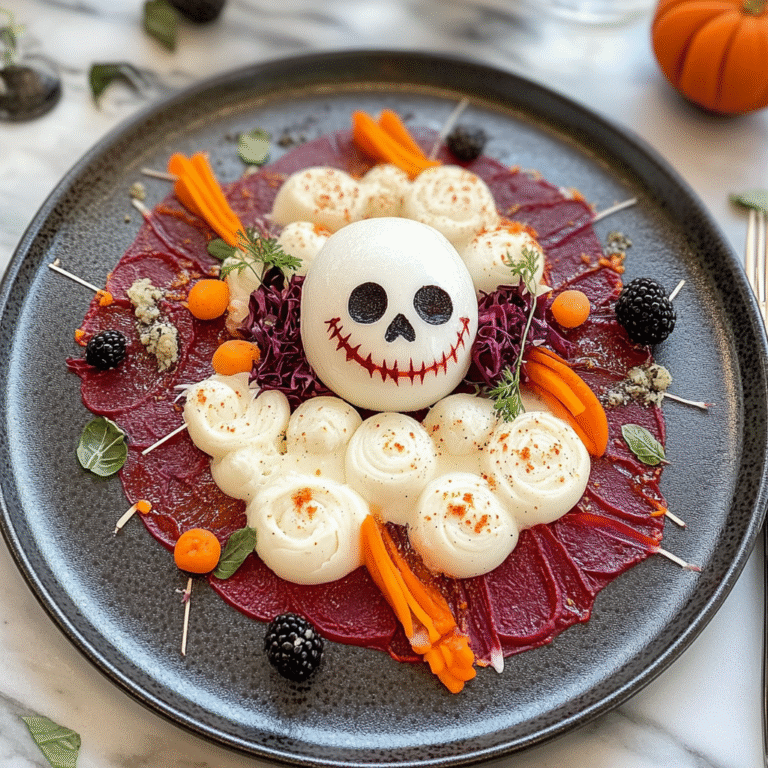 Halloween Mozzarella Skulls