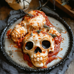 Spooky Pizza Skulls