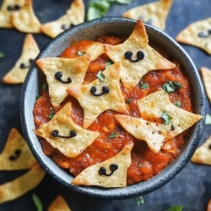 Crunchy Spooky Baked Halloween Chips