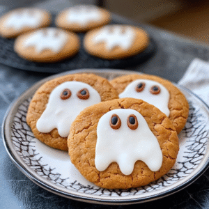 Spooky Ghost Brown Butter Pumpkin Cookies