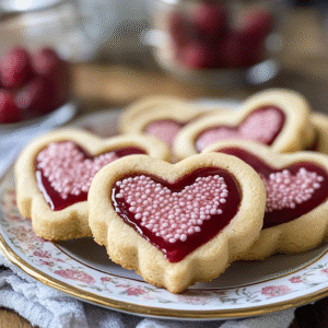 Raspberry Linzer Heart Cookies Recipe
