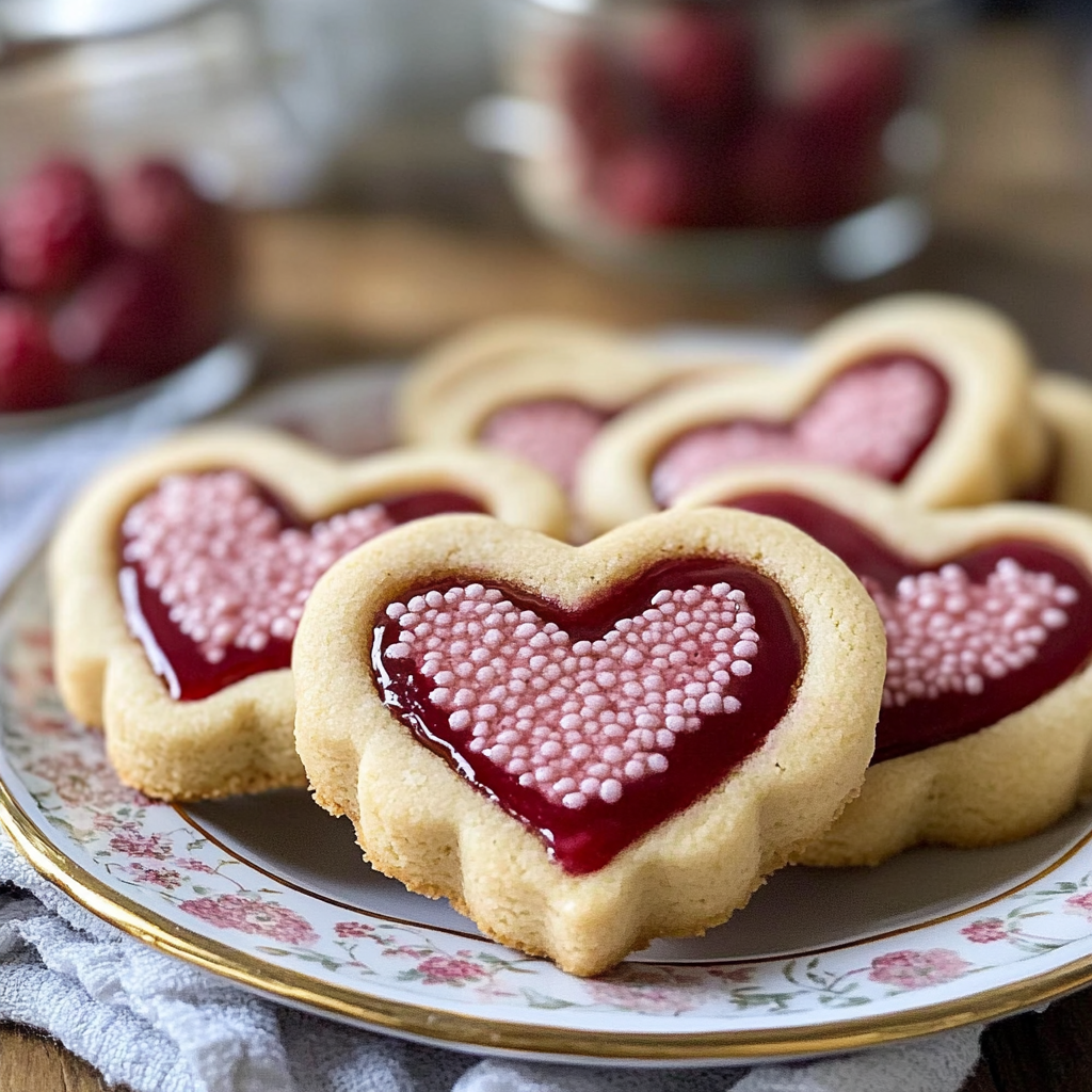 Raspberry Linzer Heart Cookies Recipe