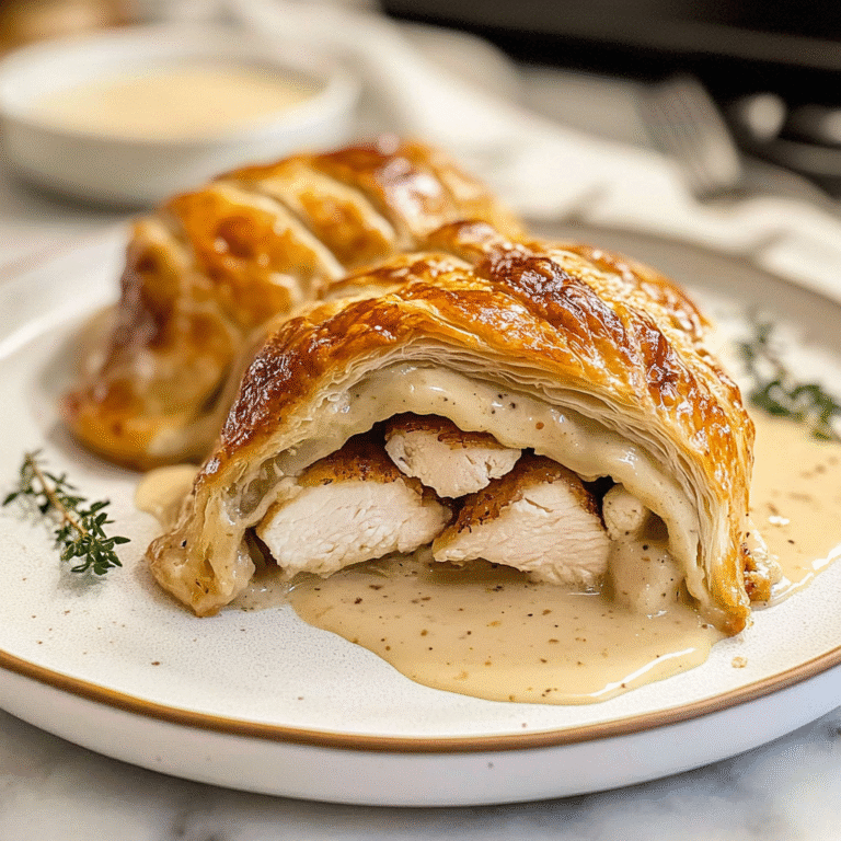 Chicken Wellington with Dijon Cream Sauce