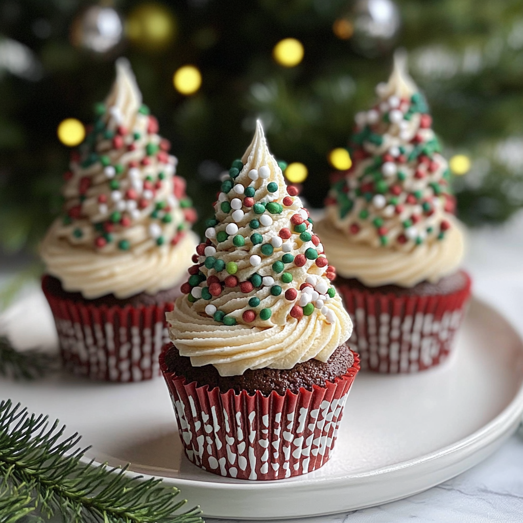 Festive Tree Cupcakes