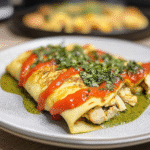 Pesto Chicken Crepes