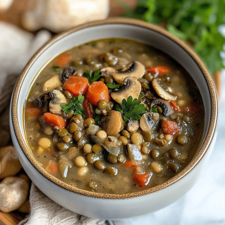 Vegan Lentil Mushroom Stew