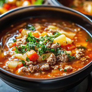 Classic Hamburger Soup Recipe