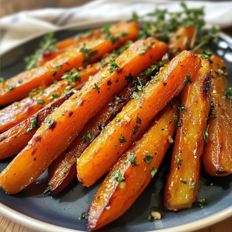 Honey Garlic Butter Roasted Carrots Recipe